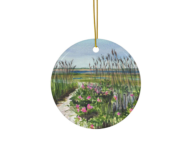 Rock harbor Summer Ceramic Christmas Ornament