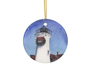 Christmas Nobska Light Ceramic Christmas Ornament