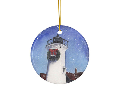 Christmas Nobska Light Ceramic Christmas Ornament