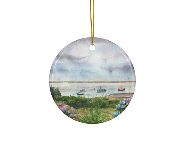 Chatham Hydrangeas Ceramic Christmas Ornament