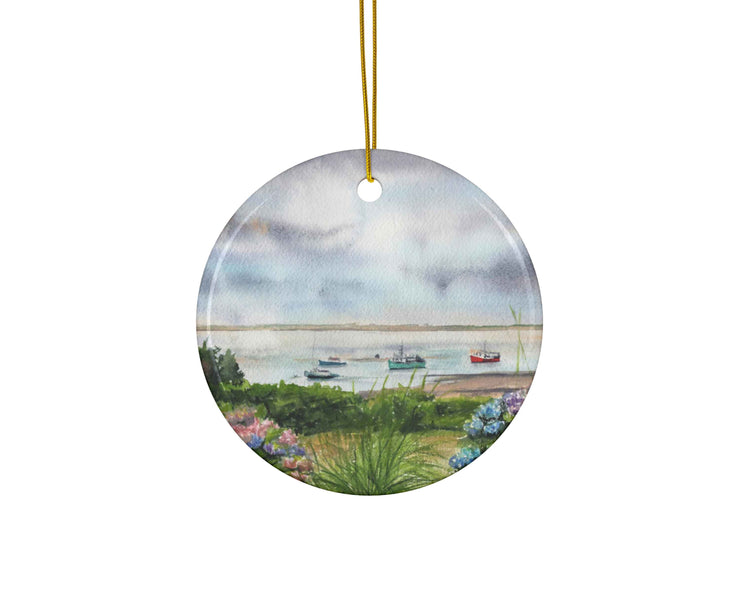 Chatham Hydrangeas Ceramic Christmas Ornament