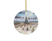 Christmas Beach Day Ceramic Christmas Ornament