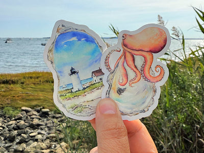 Oysters 3 in. Waterproof Vinyl Sticker