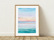 Pastel Sunrise I Coastal Watercolor Print – 5x7, 8x10, or 11x14 Fine Art by ALR Designs