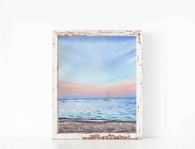 Sailing at Dusk 5x7, 8x10, or 11x14 Fine Art Print