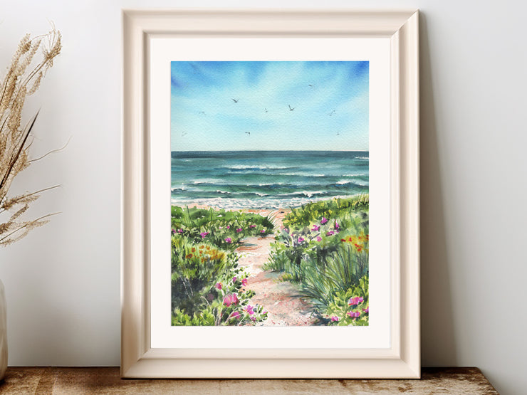Seaside Pathway Fine Art Print