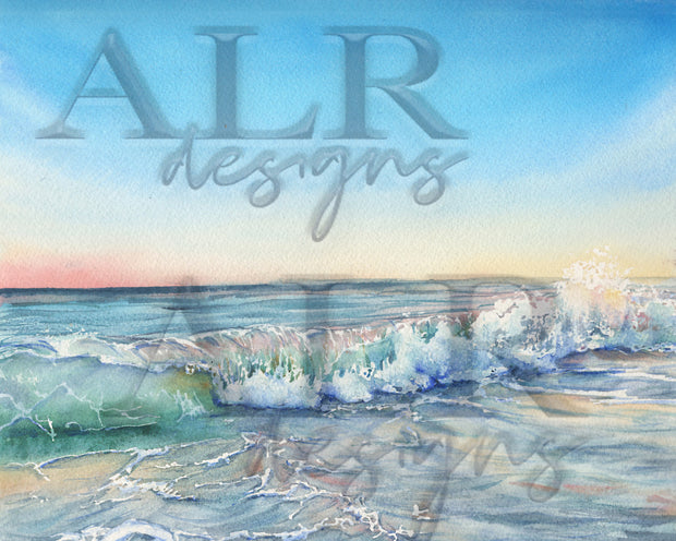 Sunlit Waves Fine Art Print