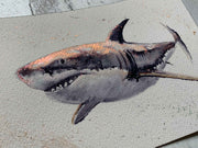 Metallic Shark 02 Original Watercolor Painting