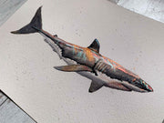 Metallic Shark 01 Original Watercolor Painting