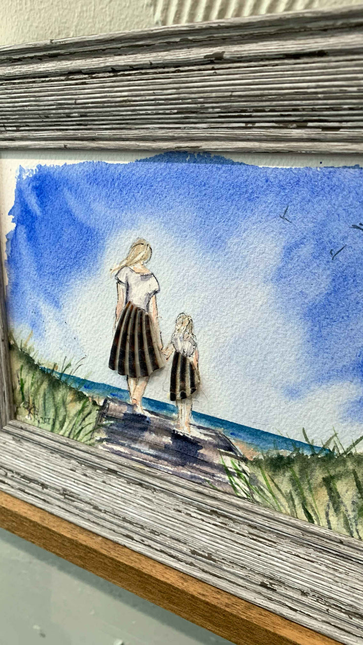 Shell Mom and Daughter 1, Original Painting