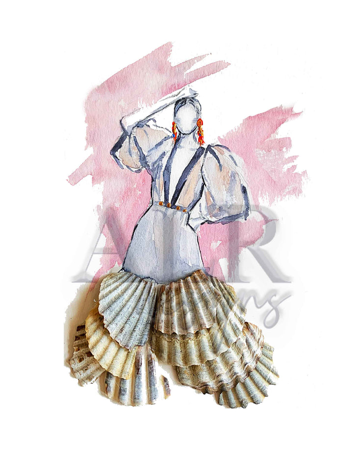 Shell Lady Dancer 2, 8x10 or 5x7 Fine Art Print