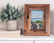 Steps Beach Sunset, Coastal Watercolor Print – 5x7, 8x10, or 11x14 Fine Art by ALR Designs