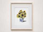 Sunflower Vase 5x7 in or 8x10 Fine Art Print
