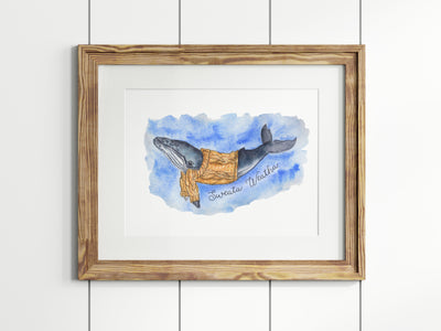 Sweata Weatha Whale  8x10 or 5x7 in. Fine Art Print