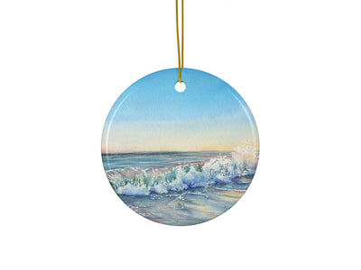 Sunlit Waves Ceramic Christmas Ornament