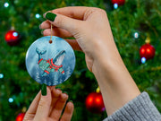 Christmas Sweater Whale Ceramic Christmas Ornament