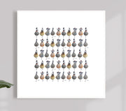 *8X8 print is picture in a matted frame. Meaning the white border is around the print is the matting. I'm showing it like this, to allow you to see the difference in sizing from the 10x10. Print will not have the border around it. Like the other sizes you can choose to frame it in a matted or an unmatted frame. Pictured is a 10x10 frame matted to 8x8. Please don't hesitate to message me if you have any questions about sizing!