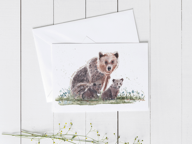 Mama Bear 5x7 Blank Greeting Card