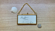 "Mayflower Beach" Mini Original Painting in Hanging Brass Frame