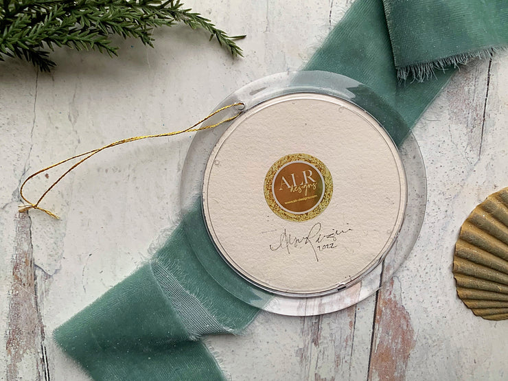Hand-painted Watercolor " Christmas Beach Magic" Ornament