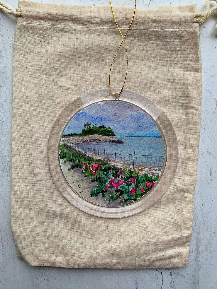 Hand-painted Watercolor "The Knob Springtime" Ornament