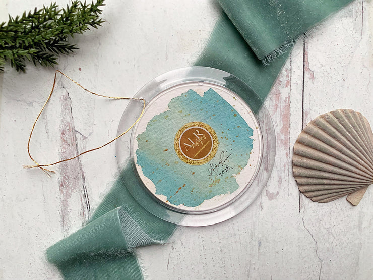 Hand-painted Watercolor "Fort Hill Summer" Ornament