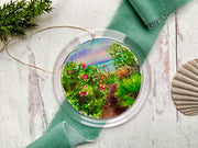 Hand-painted Watercolor "Fort Hill Summer" Ornament