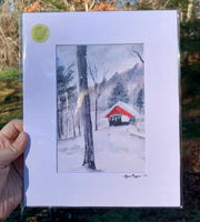 Red Bridge 5x7 Matted Archival Print