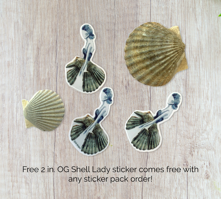 Shell Lady Stickers!