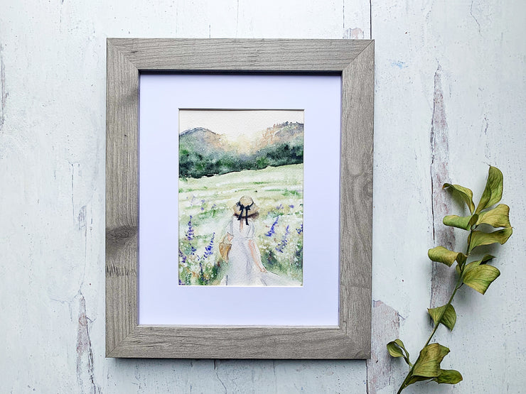Morning Meadow Original Watercolor Painting