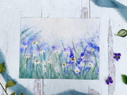Misty Meadow Original Watercolor Painting