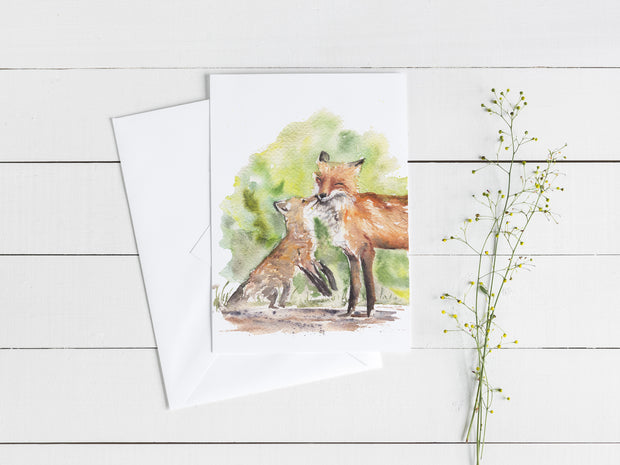 Foxy Mama 5x7 Blank Greeting Card