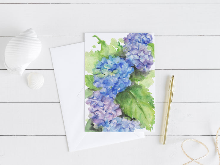 Hydrangeas Blooms 5x7 Blank Greeting Card