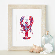 Patriotic Lobster 5x7 or 8x10 Fine Art Print