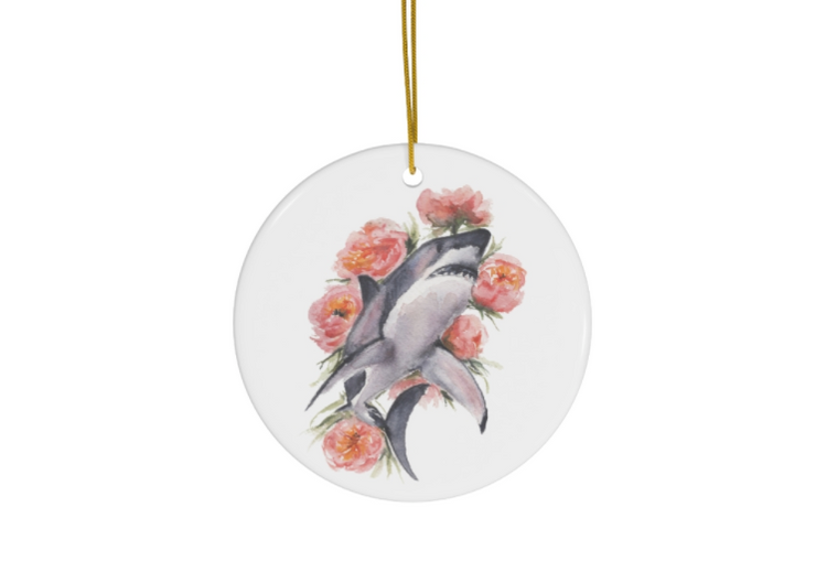 Peony Shark ceramic ornament *PRE-ORDER*