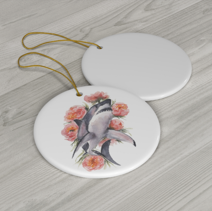 Peony Shark ceramic ornament *PRE-ORDER*