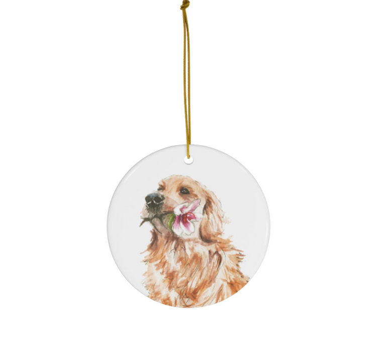 Floral Golden Ceramic Ornament *PRE-ORDER*