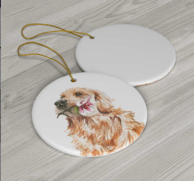 Floral Golden Ceramic Ornament *PRE-ORDER*