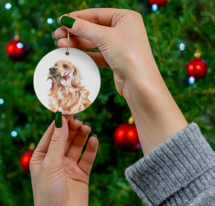 Floral Golden Ceramic Ornament *PRE-ORDER*