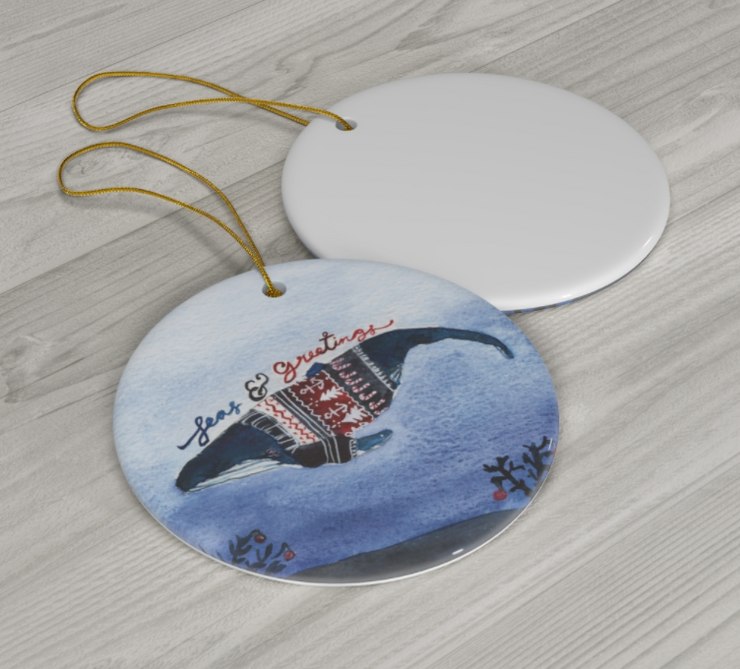 Seas & Greetings Whale Ceramic Ornament *PRE-ORDER*