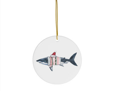 Santa Shark Ceramic Ornament *PRE-ORDER*
