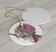 Cardinals Ceramic Ornament
