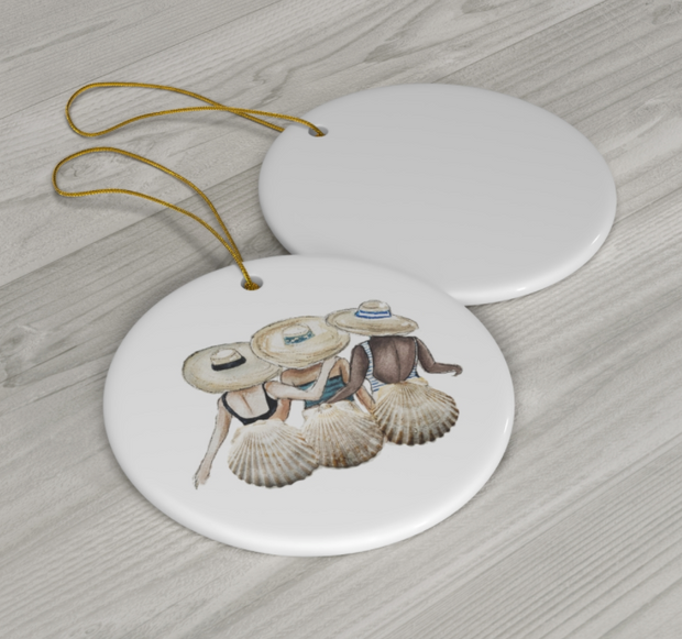 Shell Friends 2 Ceramic Christmas Ornamen