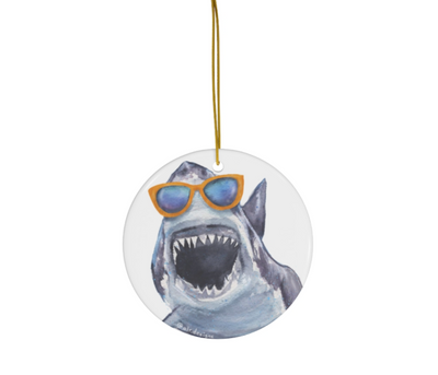 Sunglasses Shark Ceramic Ornament *PRE-ORDER*