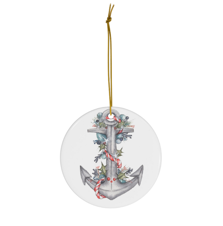 Anchor 2 Ceramic Ornament