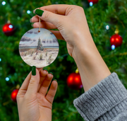 Christmas Beach Day Ceramic Christmas Ornament
