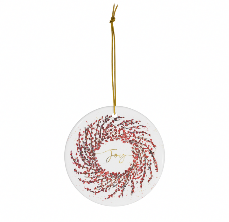 Joy Wreath Ceramic Ornament *PRE-ORDER*