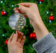 Christmas Tree Beach Glow Ceramic Ornament