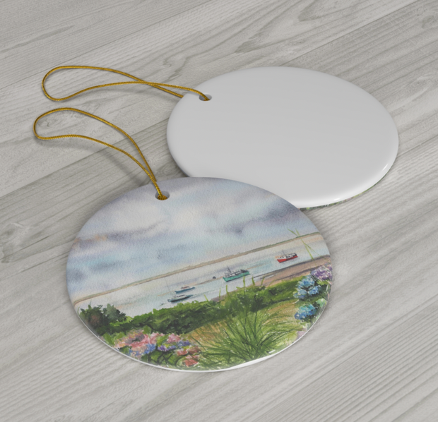 Chatham Hydrangeas Ceramic Christmas Ornament