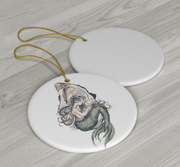 Oyster Mermaid Ceramic Ornament *PRE-ORDER*